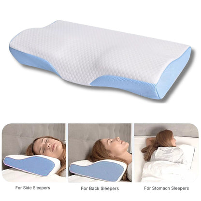 Aussie Comfort Contoured Orthopaedic Memory Foam Pillow for Neck Relief