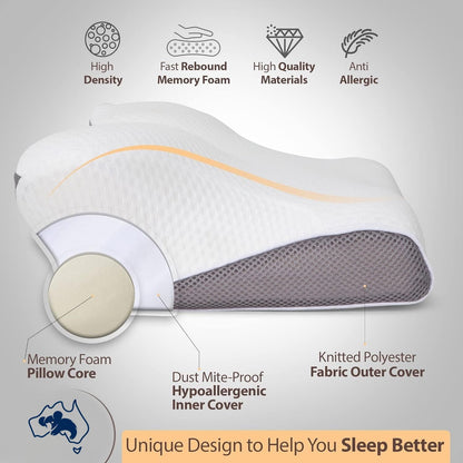 Aussie Comfort High Density PRO Snooze Neck Pillow