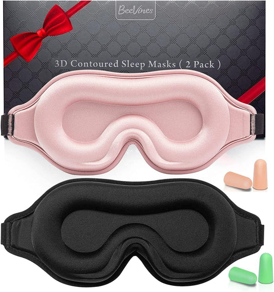 3D Sleep Mask Set for Men and Women - Pack of 2