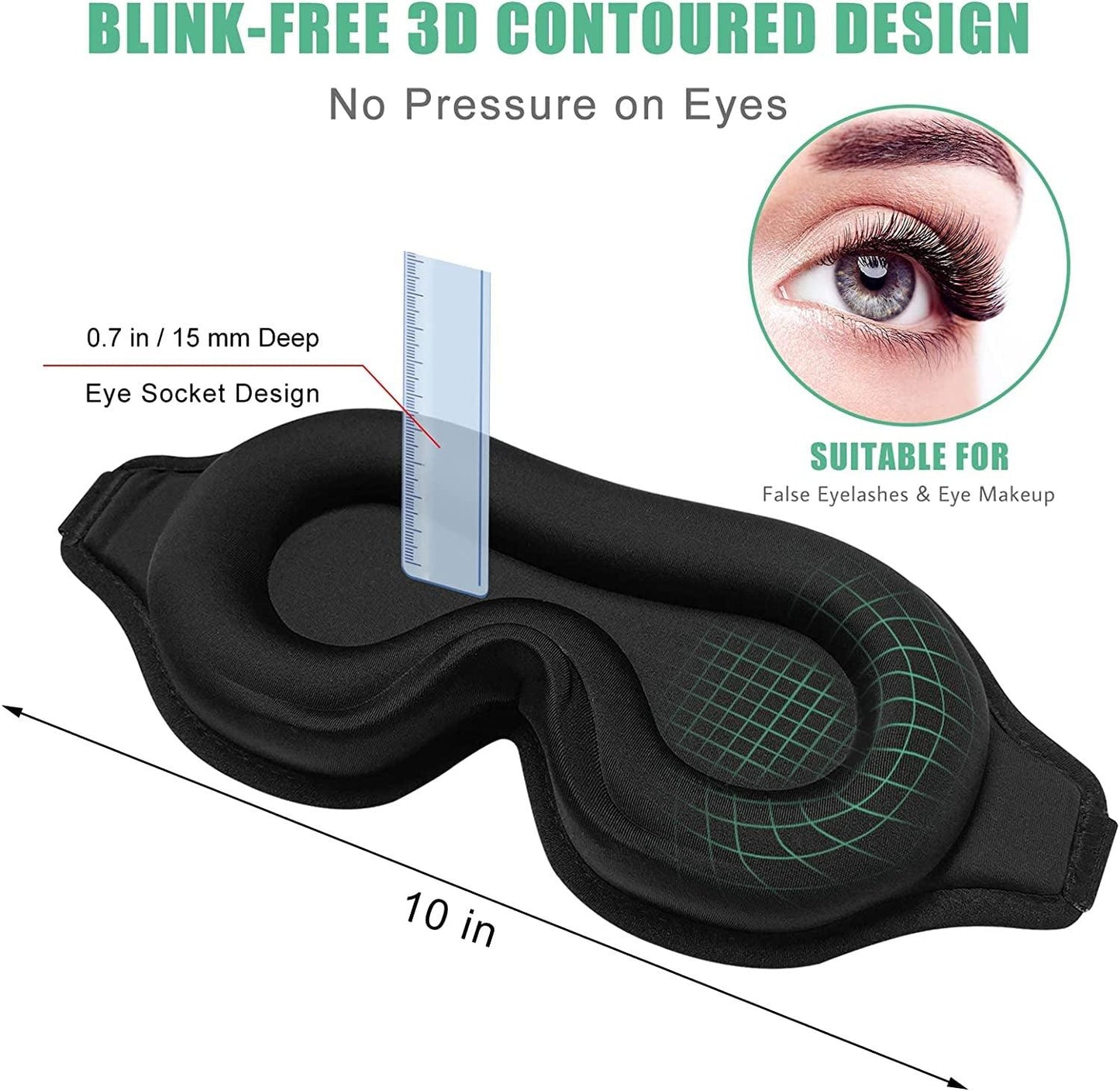 3D Sleep Mask Set for Men and Women - Pack of 2