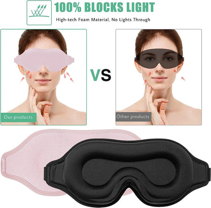 3D Sleep Mask Set for Men and Women - Pack of 2