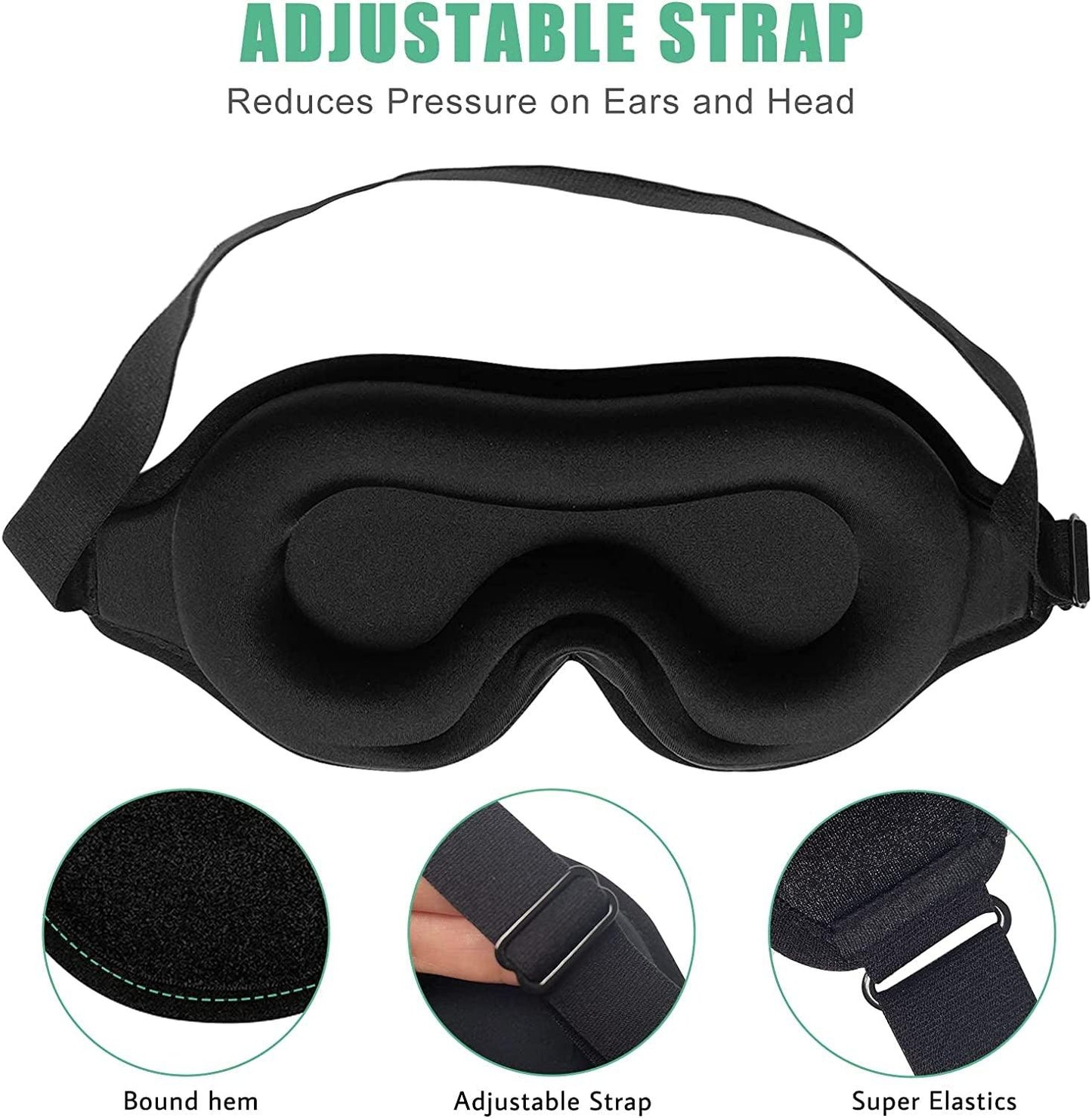 3D Sleep Mask Set for Men and Women - Pack of 2