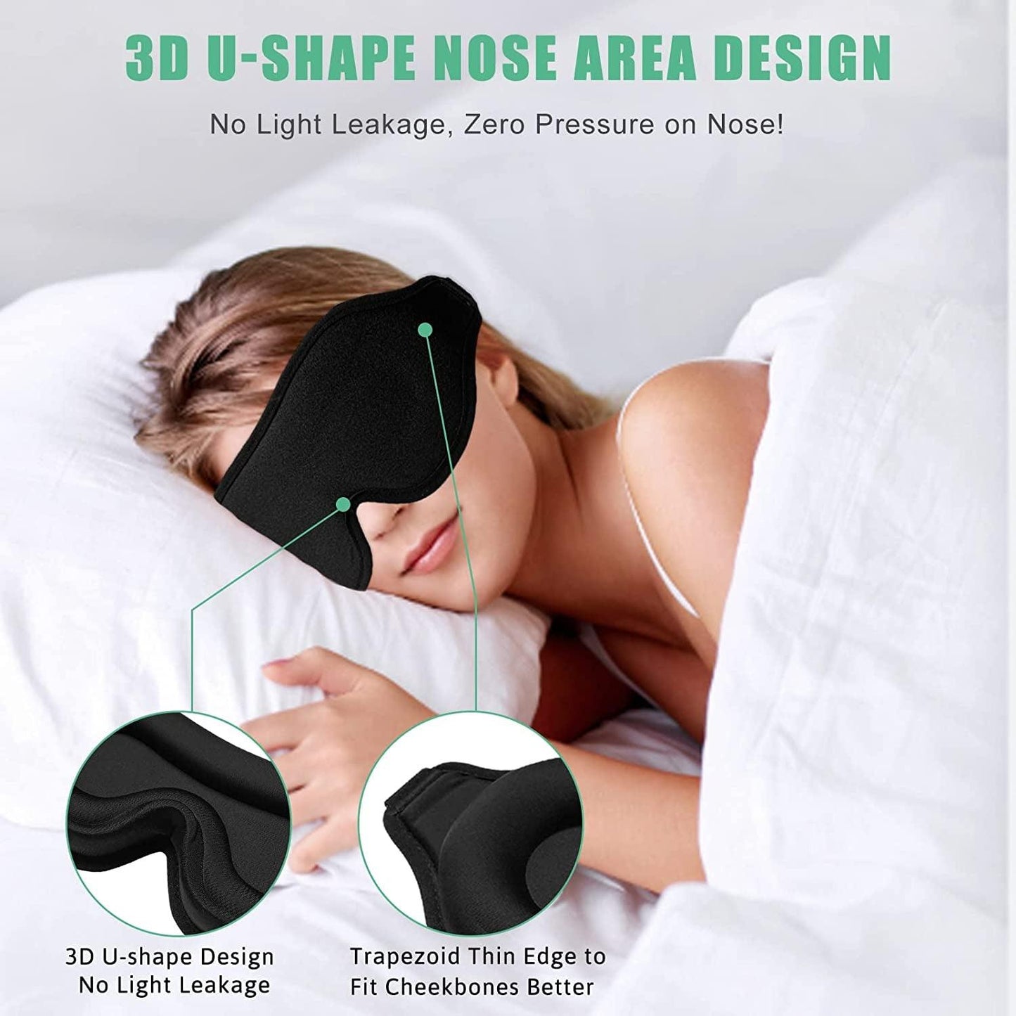 3D Sleep Mask Set for Men and Women - Pack of 2