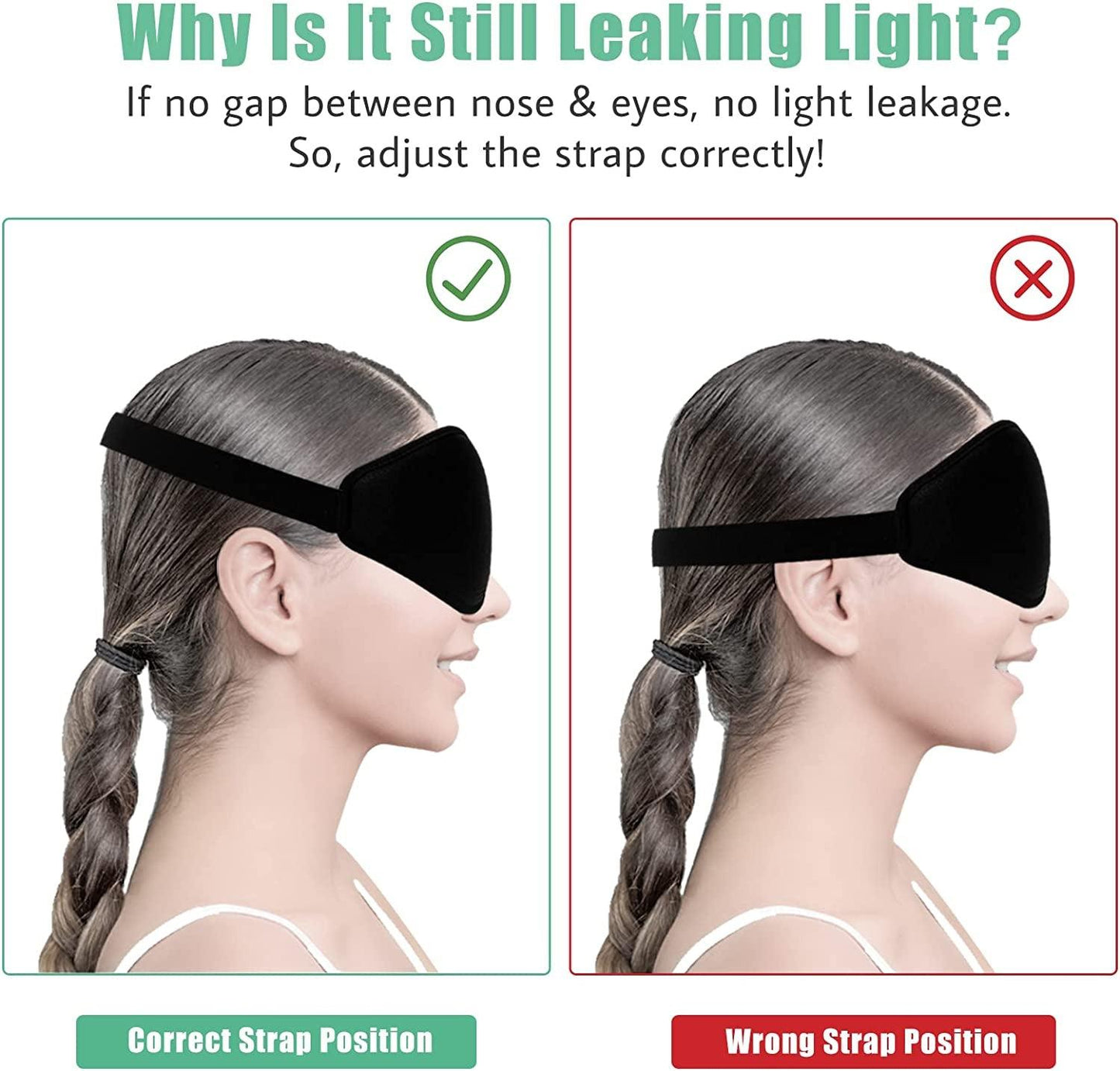 3D Sleep Mask Set for Men and Women - Pack of 2
