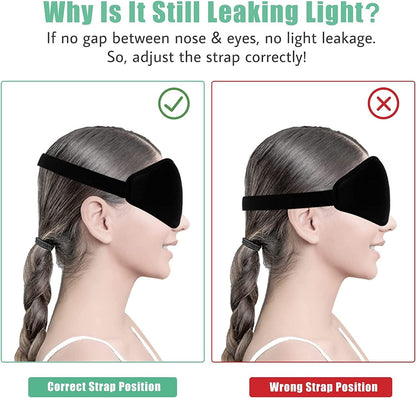 3D Sleep Mask Set for Men and Women - Pack of 2
