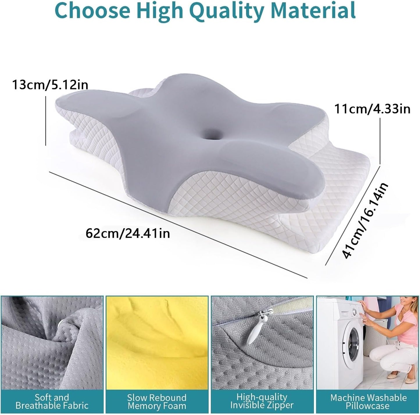 Aussie Comfort Contour Elevated Orthopaedic Pillow