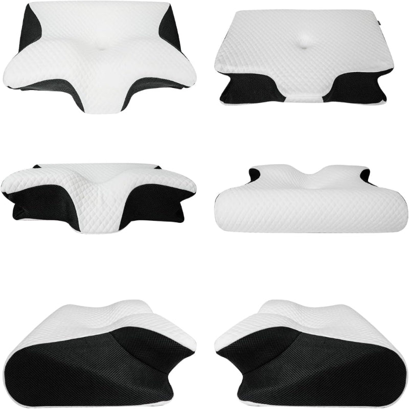 Buy 1 Get 1 – Ergonomic Memory Foam Neck Pillow for Side & Back Sleepers