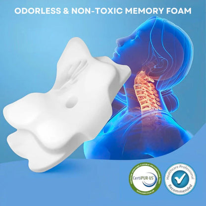 Buy 1 Get 1 – Ergonomic Memory Foam Neck Pillow for Side & Back Sleepers