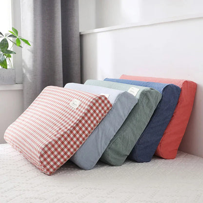 Cotton Cervical Pillowcase for Neck Discomfort & Support