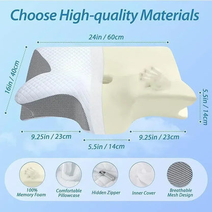 Pillowcase - Ergonomic Contour Orthopaedic Neck Pain Pillow