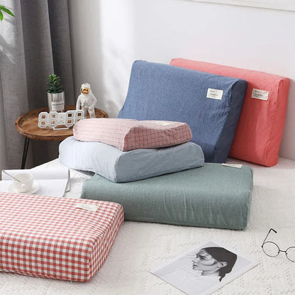 Cotton Cervical Pillowcase for Neck Discomfort & Support