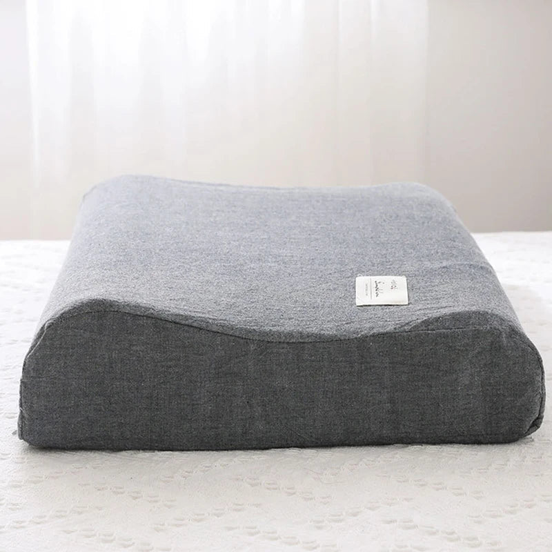 Cotton Cervical Pillowcase for Neck Discomfort & Support