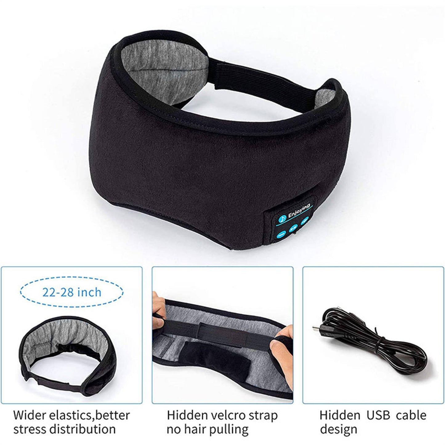 HarmonyDream - Sleep Mask with Integrated Headphone