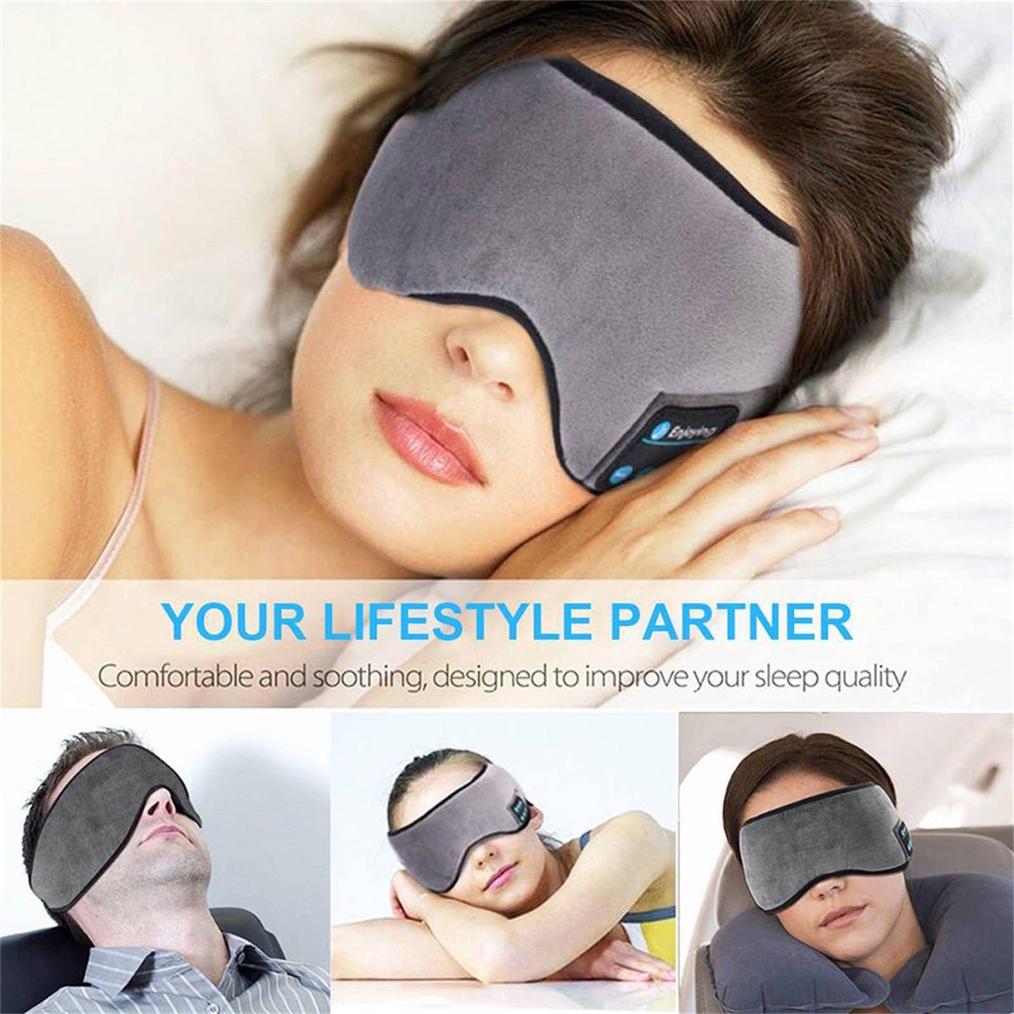 HarmonyDream - Sleep Mask with Integrated Headphone