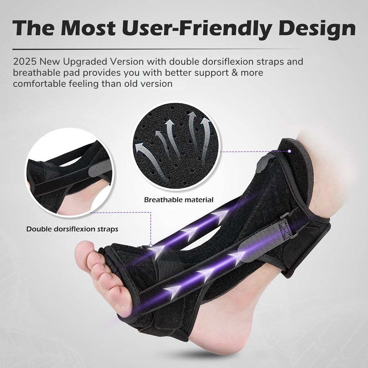 Plantar Relief Night Splint Kit with Massage Ball