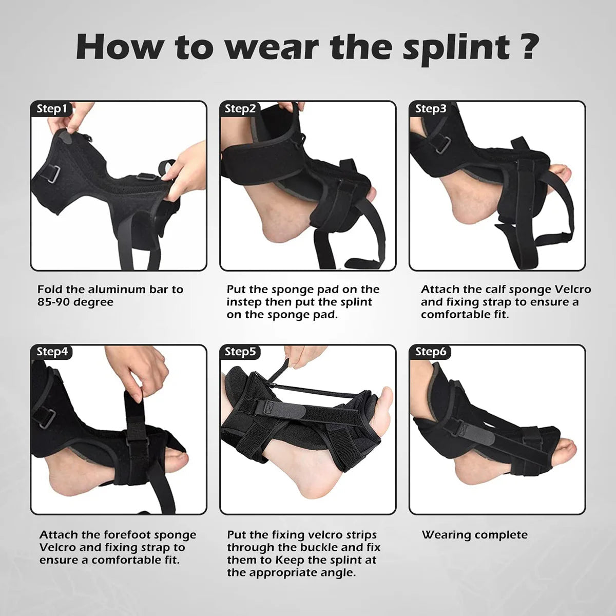 Plantar Relief Night Splint Kit with Massage Ball