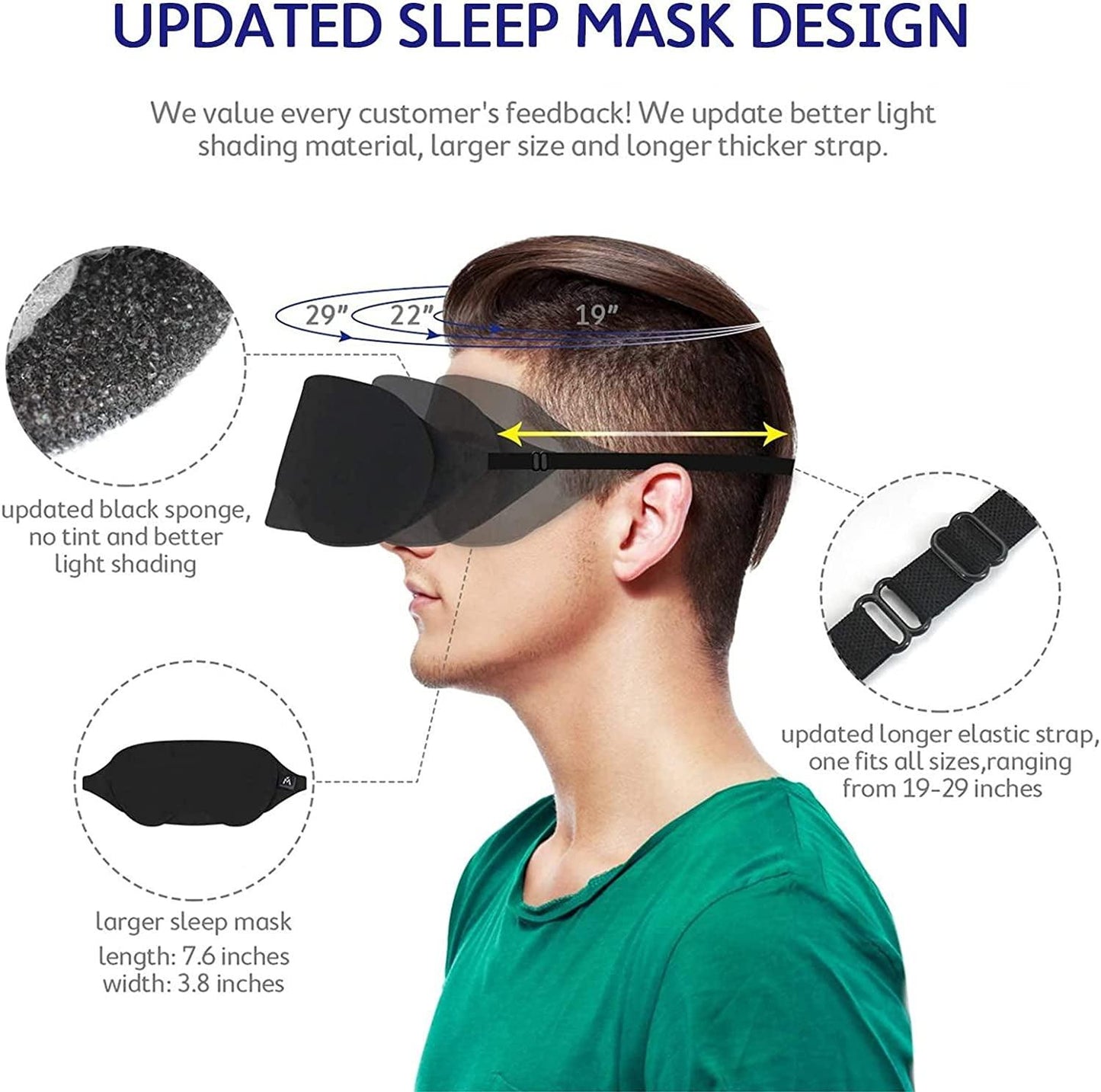 Premium Sleep Mask with Advanced Light Blocking Technology