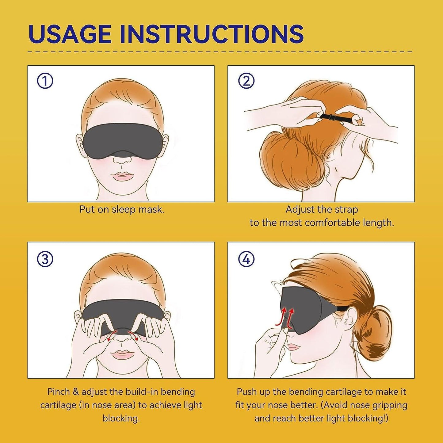 Premium Sleep Mask with Advanced Light Blocking Technology