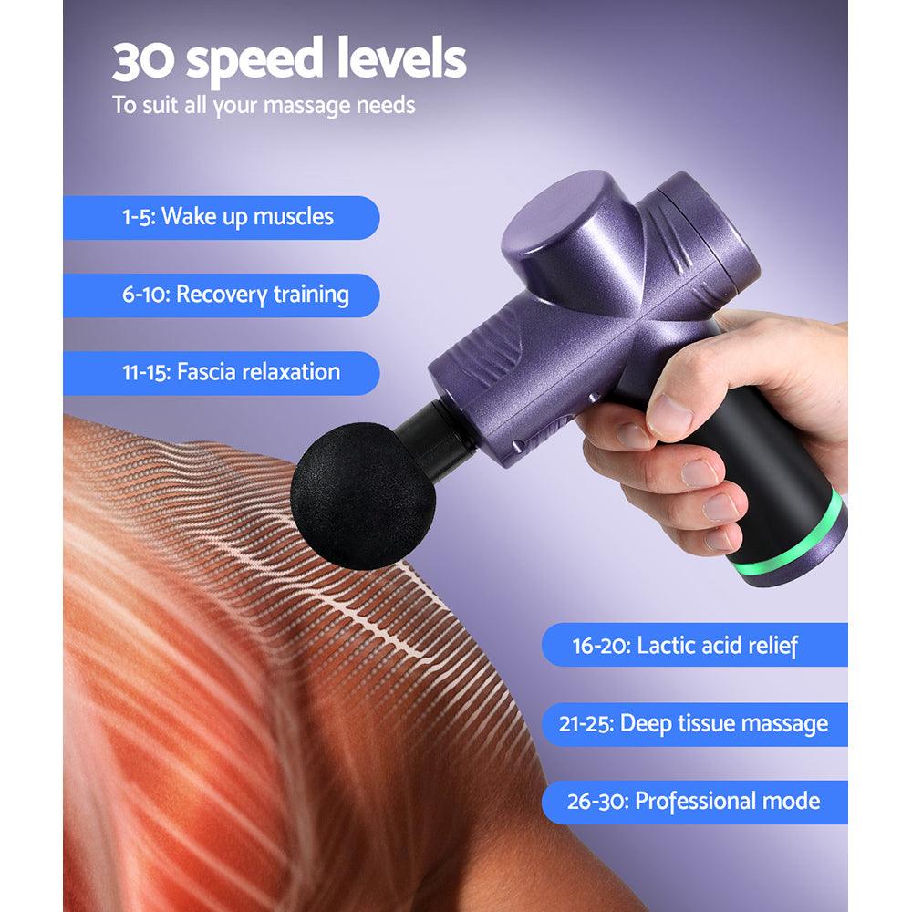 Massage Gun - 30 Speeds/8 Heads - Touch Screen