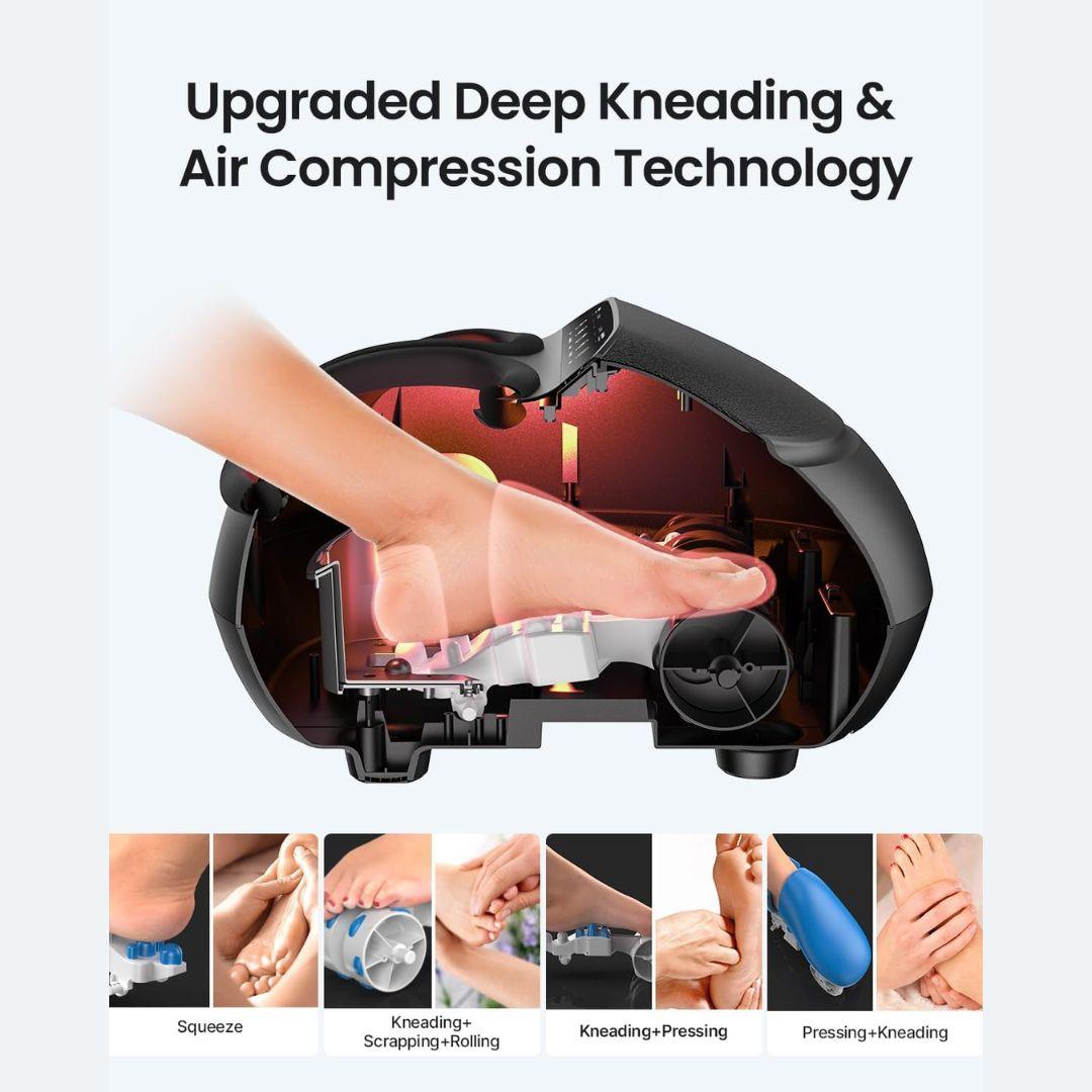 Foot Massager Machine with Air Compression & 3 Heating Levels