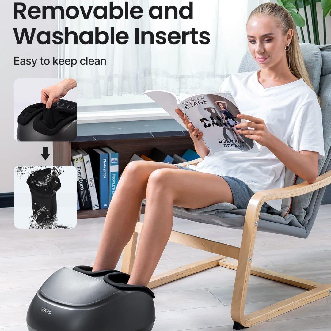 Foot Massager Machine with Air Compression & 3 Heating Levels