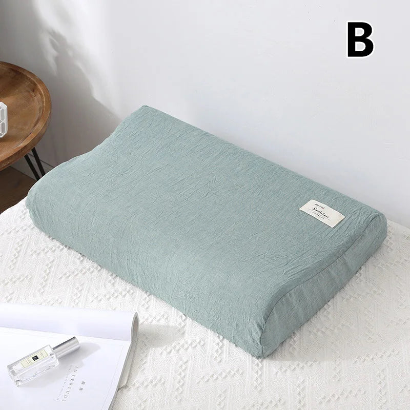 Cotton Cervical Pillowcase for Neck Discomfort & Support