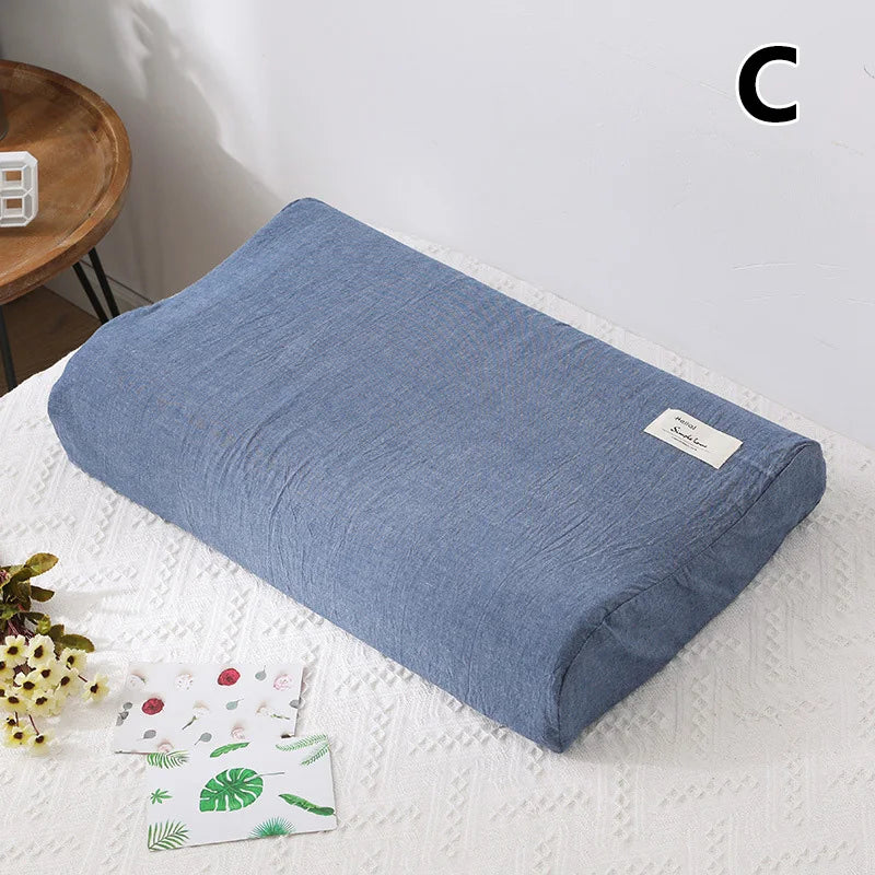 Cotton Cervical Pillowcase for Neck Discomfort & Support