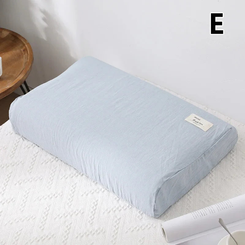 Cotton Cervical Pillowcase for Neck Discomfort & Support