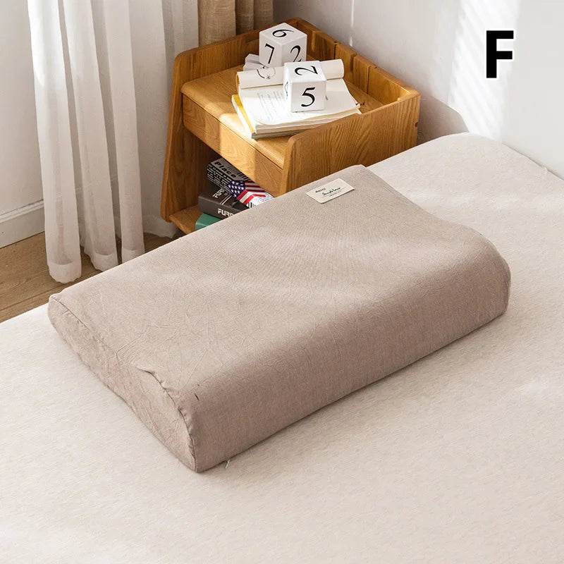 Cotton Cervical Pillowcase for Neck Discomfort & Support