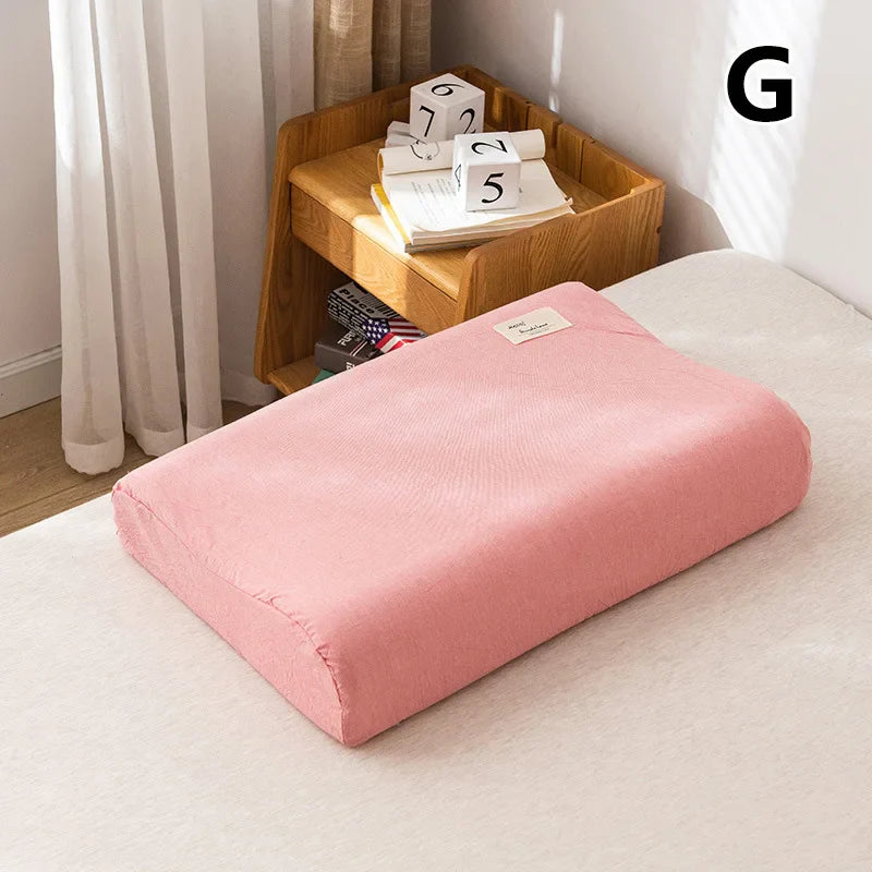 Cotton Cervical Pillowcase for Neck Discomfort & Support