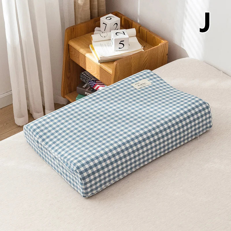 Cotton Cervical Pillowcase for Neck Discomfort & Support